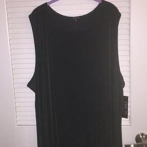 Vikki Vi 4x maxi dress 54” long, sleeveless. Green